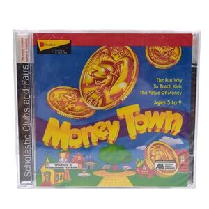 Money Town PC CD Rom 2 Disc Knowledge adventure Ages 5-9 Scholastic clubs